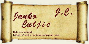 Janko Čuljić vizit kartica